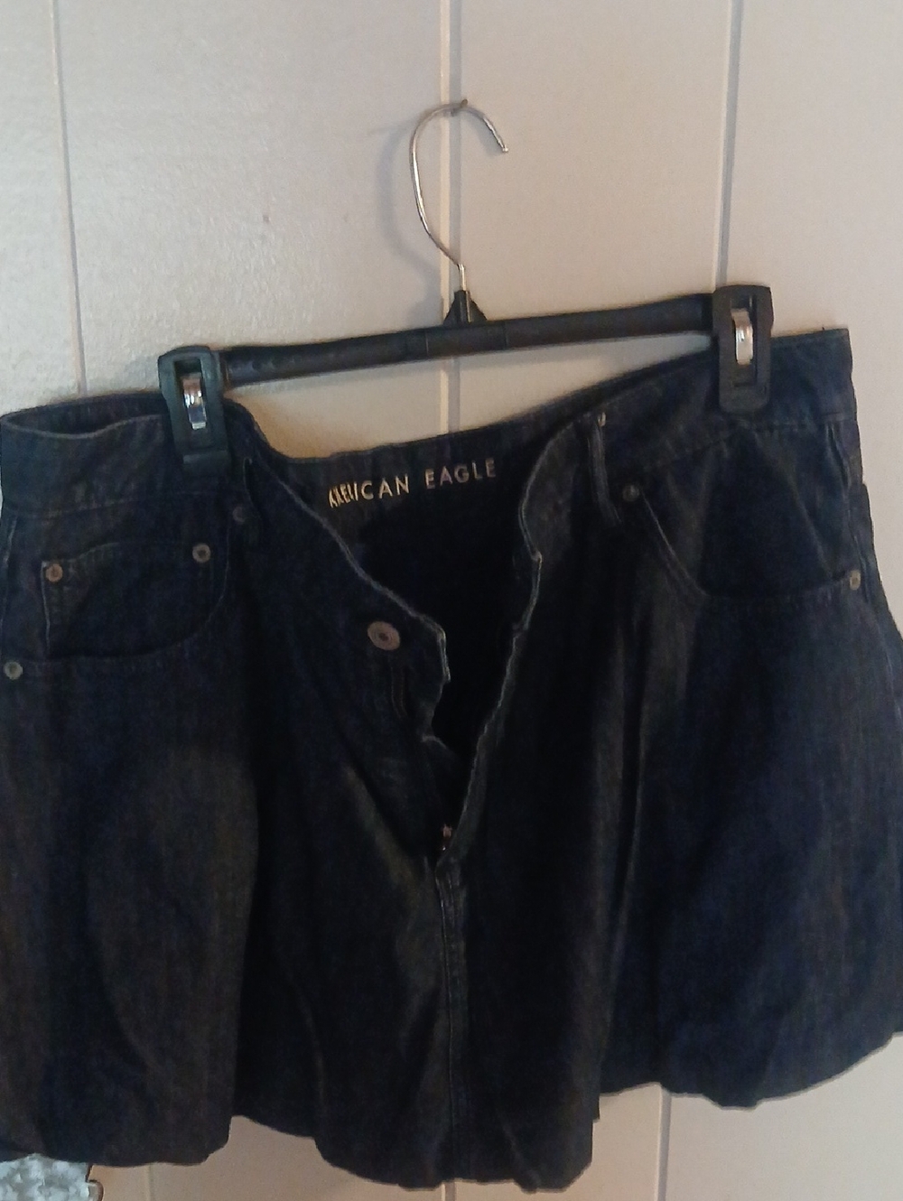 American Eagle Outfitters Dark Blue Denim Skort